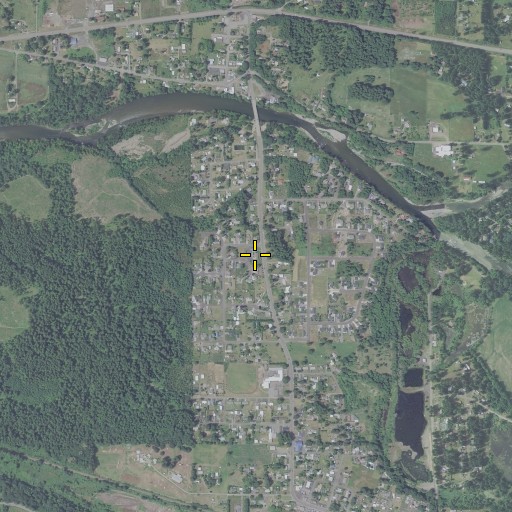 Aerial/Satellite Image of Lyons Post Office, OR
