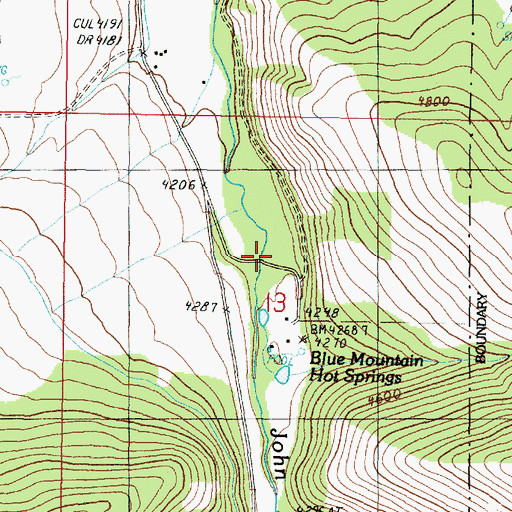 Topographic Map of Margaret Post Office (historical), OR