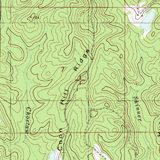 Topographic Map of Coon Hill Ridge, AL