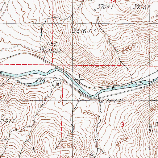 Topographic Map of Mason Post Office (historical), OR