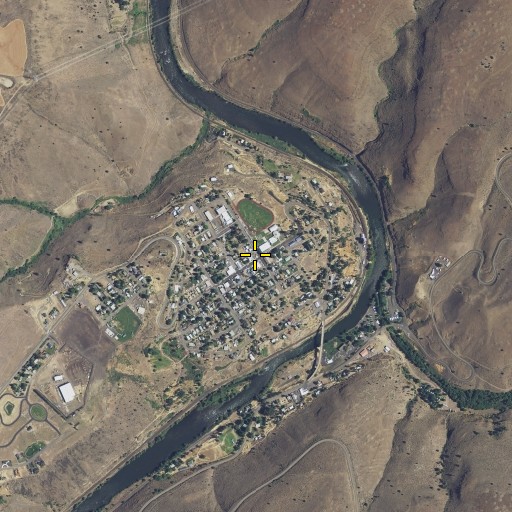Aerial/Satellite Image of Maupin Post Office, OR