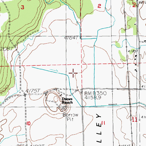 Topographic Map of McCurdy Post Office (historical), OR
