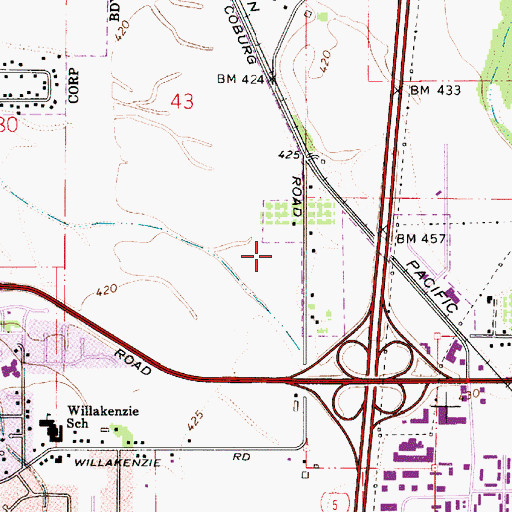 Topographic Map of McKenzie Post Office (historical), OR