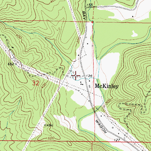 Topographic Map of McKinley Post Office (historical), OR