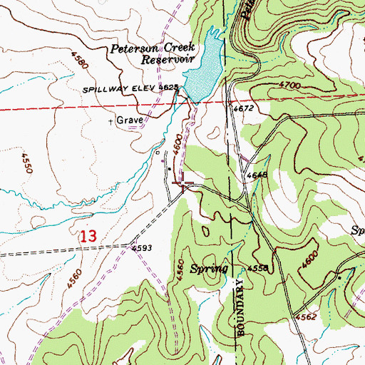 Topographic Map of Meadow Post Office (historical), OR