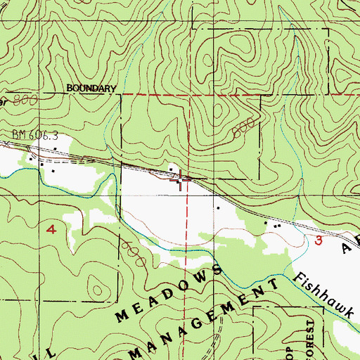 Topographic Map of Medley Post Office (historical), OR