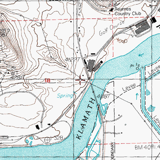 Topographic Map of Merganser Post Office (historical), OR