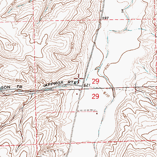 Topographic Map of Montague Post Office (historical), OR