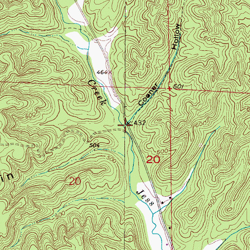 Topographic Map of Cooner Hollow, AL