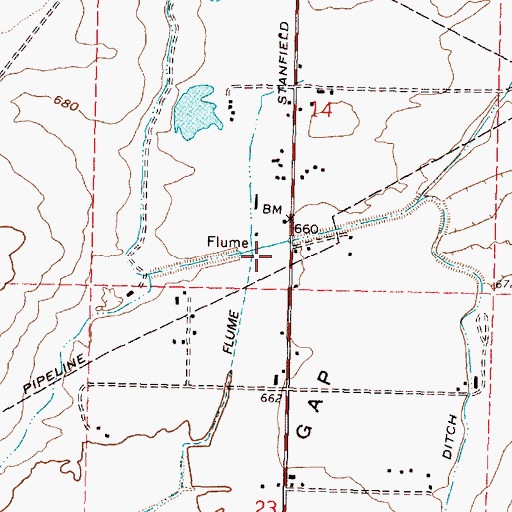 Topographic Map of Moorhouse Post Office (historical), OR