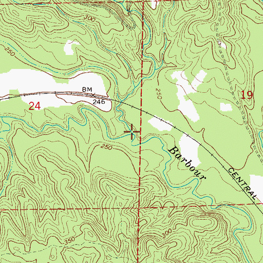 Topographic Map of Cooper Branch, AL