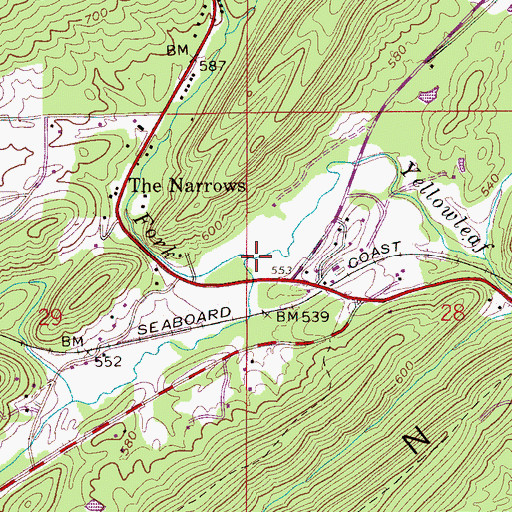 Topographic Map of Cooper Branch, AL