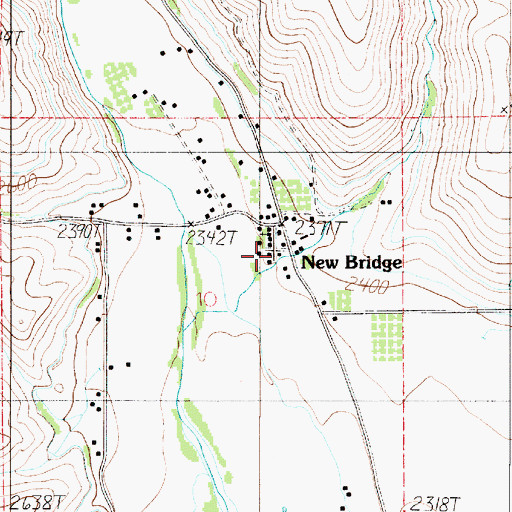 Topographic Map of New Bridge Post Office (historical), OR