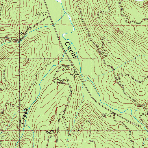 Topographic Map of Nofog Post Office (historical), OR