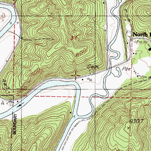 Topographic Map of Norfolk Post Office (historical), OR