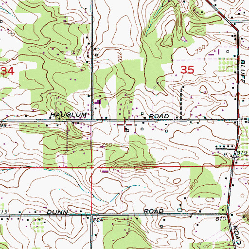 Topographic Map of Paynesville Post Office (historical), OR