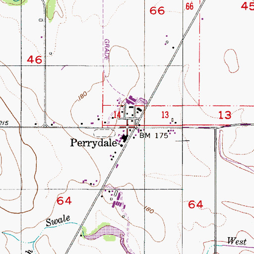 Topographic Map of Perrydale Post Office (historical), OR