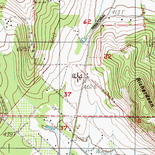 Topographic Map of Piney Post Office (historical), OR