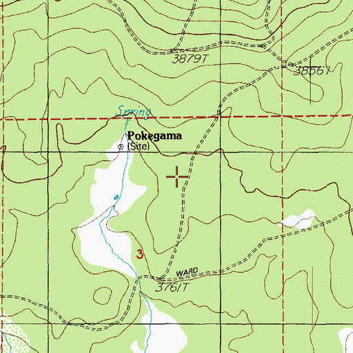 Topographic Map of Pokegama Post Office (historical), OR