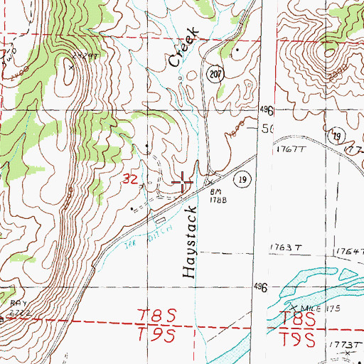 Topographic Map of Poplar Post Office (historical), OR