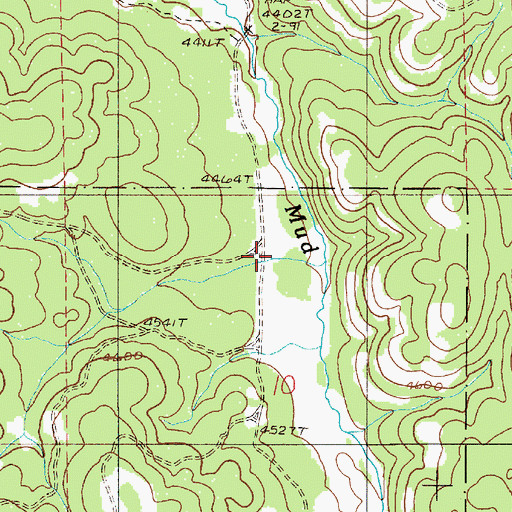 Topographic Map of Rognes Post Office (historical), OR