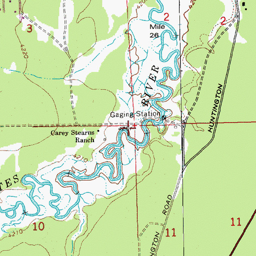 Topographic Map of Rosland Post Office (historical), OR