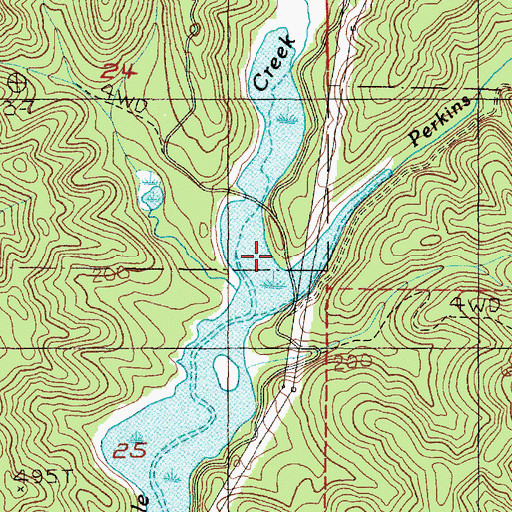 Topographic Map of Ruby Post Office (historical), OR