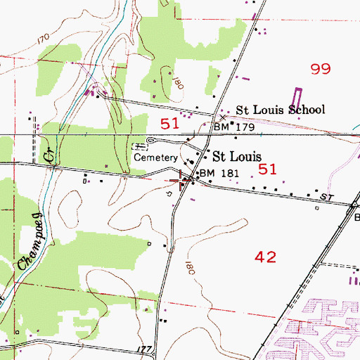 Topographic Map of Saint Louis Post Office (historical), OR