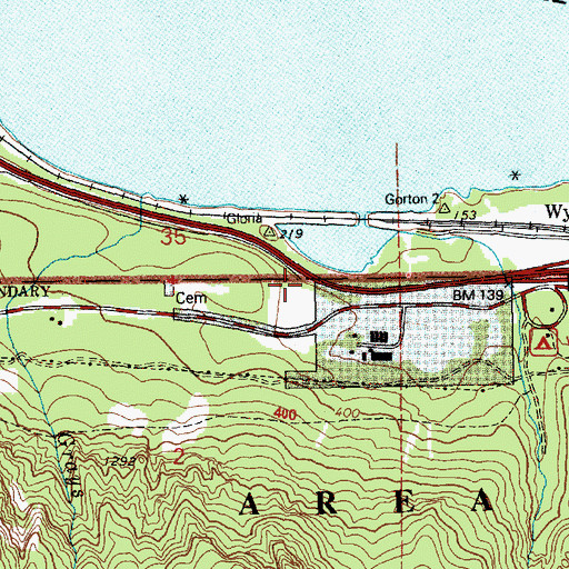 Topographic Map of Shell Rock Post Office (historical), OR