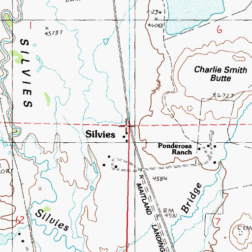 Topographic Map of Silvies Post Office (historical), OR