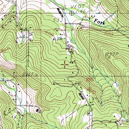 Topographic Map of Spencers Butte Post Office (historical), OR