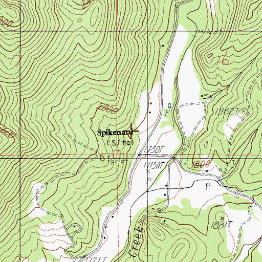 Topographic Map of Spikenard Post Office (historical), OR