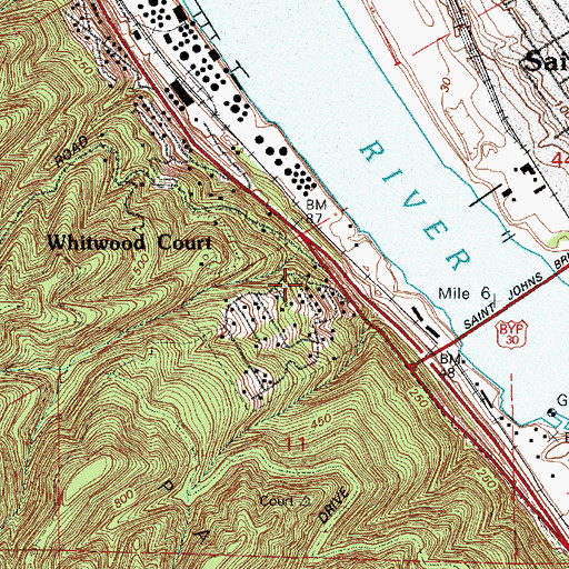 Topographic Map of Springville Post Office (historical), OR