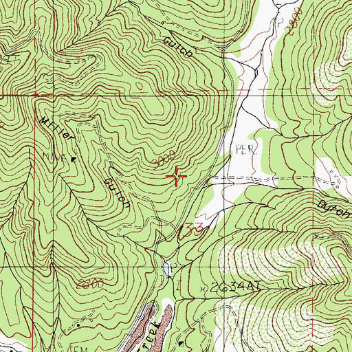 Topographic Map of Sterlingville Post Office (historical), OR