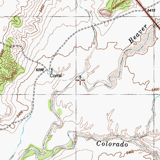 Topographic Map of Beaver Dam Wash, AZ