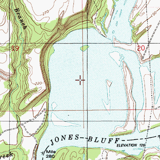 Topographic Map of Cooter Pond, AL