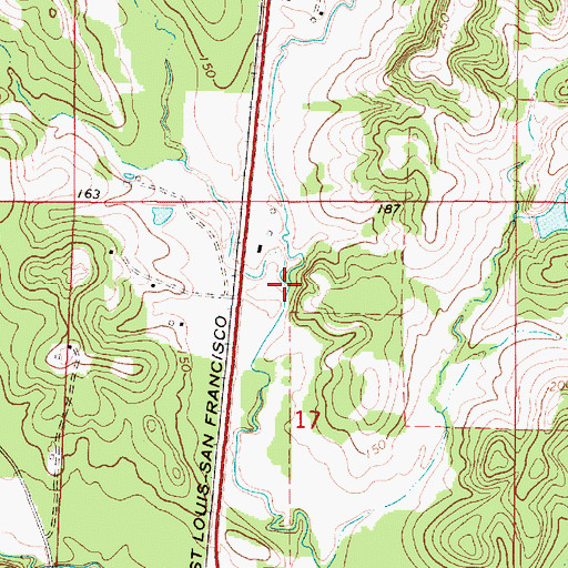 Topographic Map of Cope Creek, AL