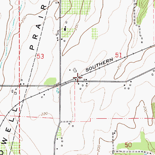 Topographic Map of Switzerland Post Office (historical), OR
