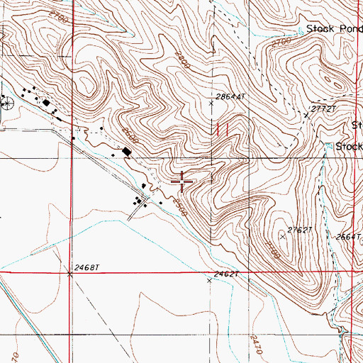 Topographic Map of Tenysville Post Office (historical), OR