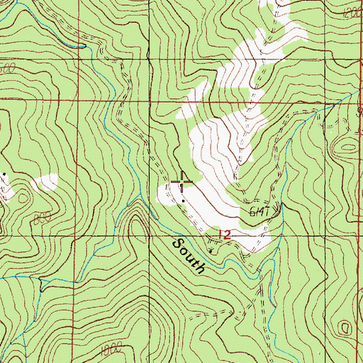 Topographic Map of Triangle Post Office (historical), OR