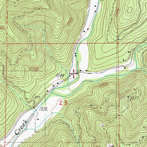 Topographic Map of Ulvstad Post Office (historical), OR