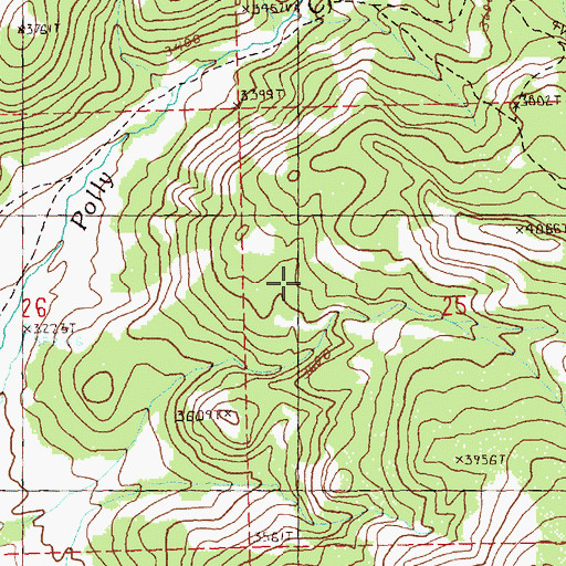 Topographic Map of Upper Ochoco Post Office (historical), OR