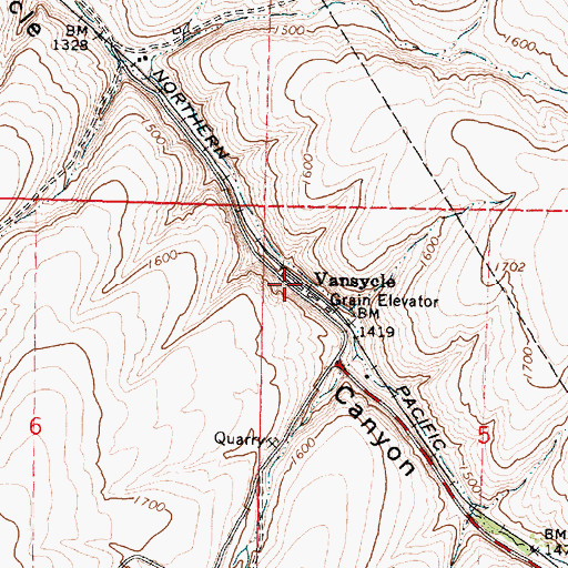 Topographic Map of Vansycle Post Office (historical), OR