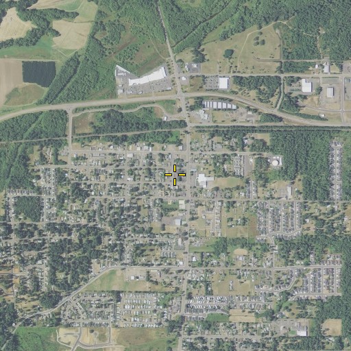 Aerial/Satellite Image of Veneta Post Office, OR
