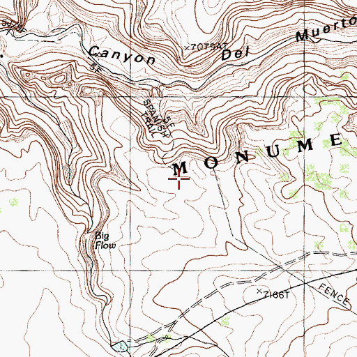 Topographic Map of Spanish Trail, AZ