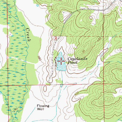 Topographic Map of Copelands Pond, AL
