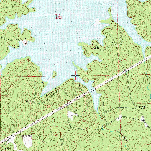Topographic Map of Copper Creek, AL