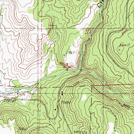 Topographic Map of Wagner Post Office (historical), OR