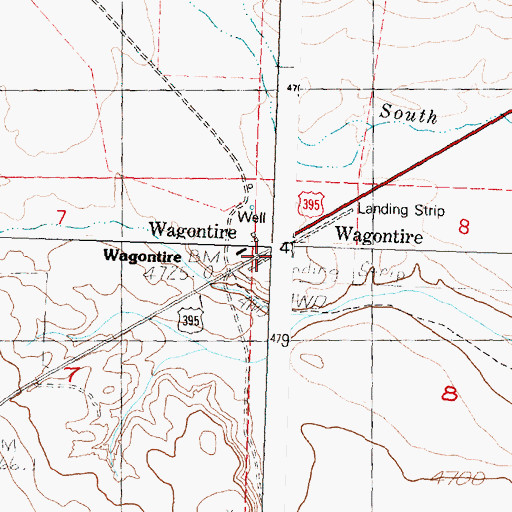 Topographic Map of Wagontire Post Office (historical), OR