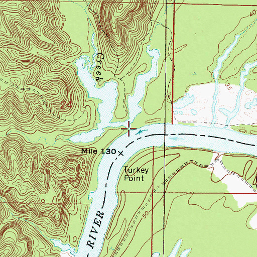 Topographic Map of Copper Salt Creek, AL